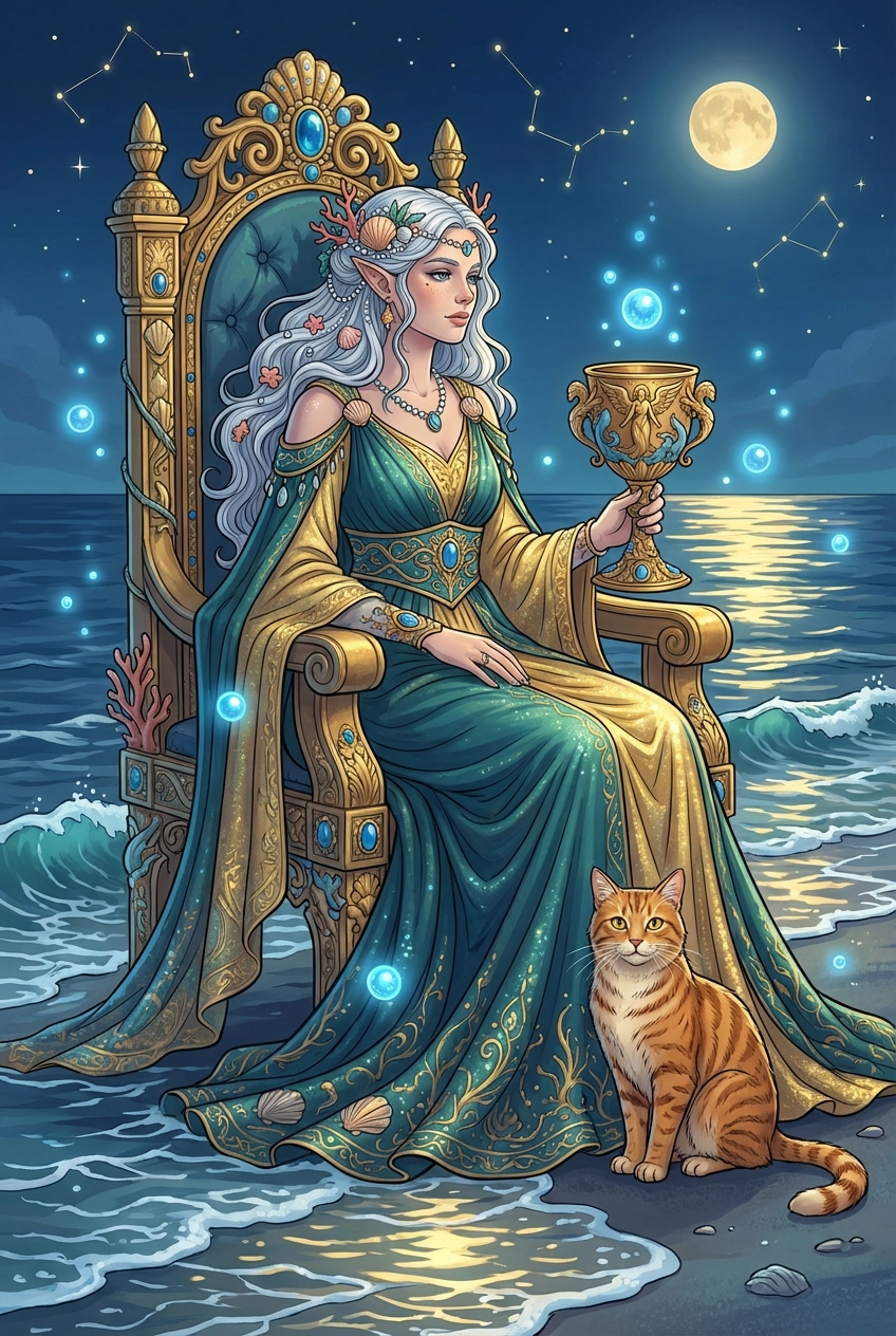 Tarotkarte Königin der Kelche