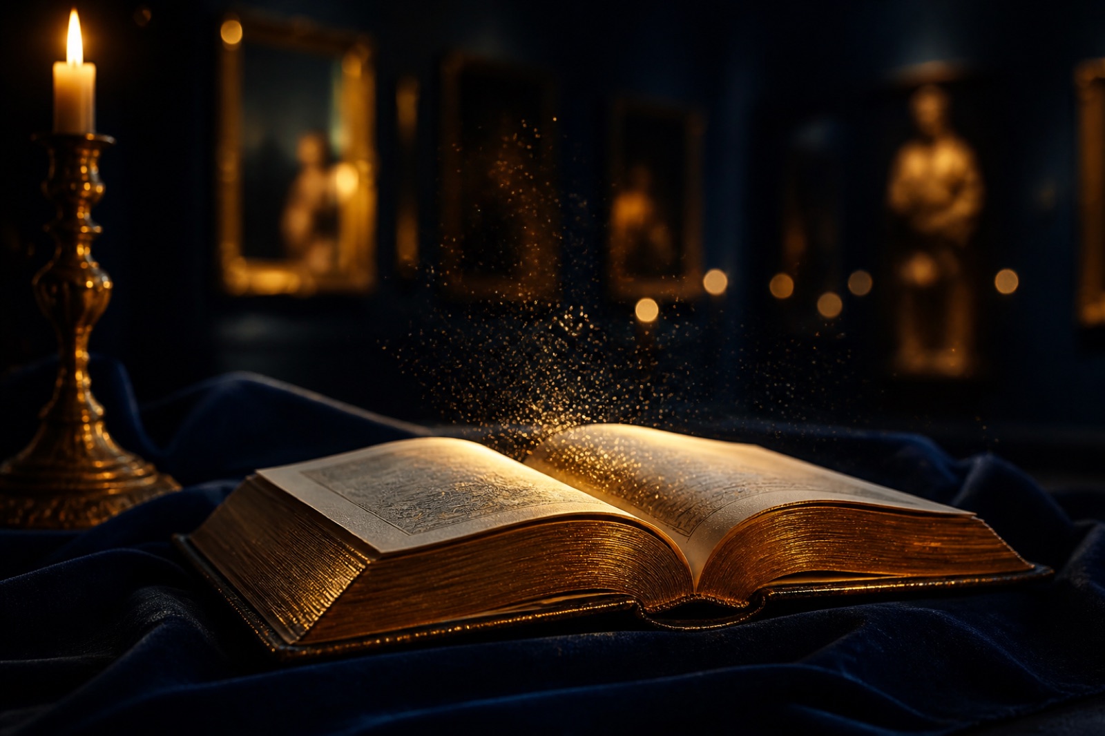 Buch mit Goldschnitt und Goldstaub — Stories
